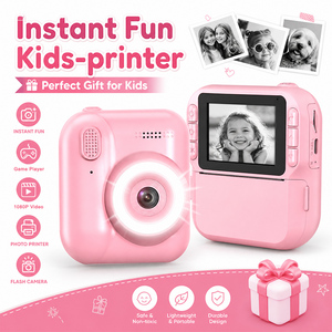 Cámara Instantánea para Niños, Sensor CCD de 1080P, Zoom Óptico de 6x, Impresión Digital Instantánea, para Niños y Niñas de 4 a 10 Años, Tarjeta SD de 32 GB, 3 Rollos - Product Image 2
