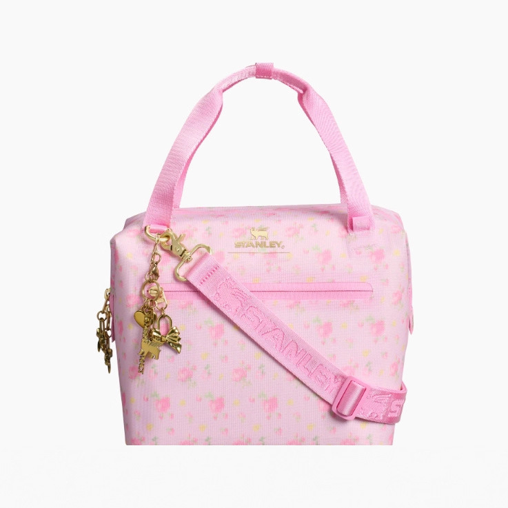 Bolsa de almuerzo con flores