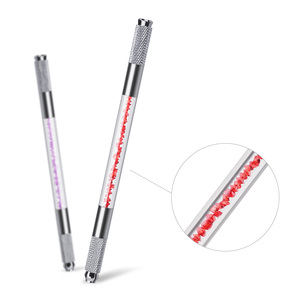 Outil de Microblading des sourcils à Double tête, stylo à poignée, tatouage en cristal, maquillage <span class=keywords><strong>Permanent</strong></span>, pistolet de tatouage pour sourcils, lèvres et <span class=keywords><strong>Eyeliner</strong></span>, <span class=keywords><strong>prix</strong></span> d'usine - Product Image 5