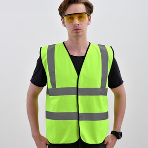 Colete de segurança personalizado do poliéster, colete de segurança do tipo en iso 20471 120g de poliéster multi cores, colete de alta visibilidade, colete amarelo hi viz para homens - Product Image 1