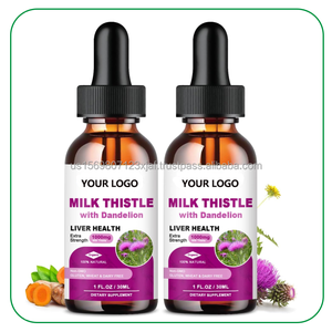 Extracto de Cardo Mariano Orgánico de Grado Alimenticio OEM ASAP, Suplementos para la Desintoxicación del Hígado, 60 ml, Gotas Líquidas Naturales para Uso en Adultos - Product Image 1