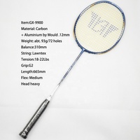 Raquettes de badminton professionnelles de marque supérieure en carbone et aluminium, légères, cordage Lawntex, durables, souples, design personnalisé