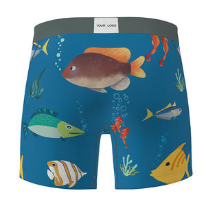 Pantalones Cortos Deportivos de Poliéster Transpirables Casuales de Tiro Medio con Estampado Animal para Hombre, Logotipo Personalizado 2024, Marca de Calidad, Ropa Interior al por Mayor - Product Image 3