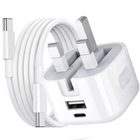 Cargador de 15W, 20W, 25W, 35W, 40W con Salida Fl: Adaptadores de Carga Rápida de Pared USB-C, Cables Tipo C para iPhone 14Pro Max