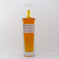 750ml 700ml 500ml Grand Long Haut Rectangulaire Élégant Gracieux Personnalisé Vodka Tequila Whisky Bouteilles En Verre En Gros