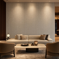 Panneau mural en faux travertin brillant UV, feuille de pierre décorative en PVC imperméable pour la décoration intérieure des hôtels et des foyers