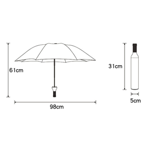 <span class=keywords><strong>Parapluie</strong></span> promotionnel publicitaire <span class=keywords><strong>pliable</strong></span> en 3 sections en alliage, idéal pour cadeau d'affaires, pour la pluie et le soleil, vente en gros - Product Image 3
