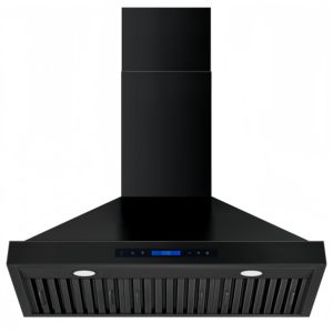 Campana Extractora de 36 Pulgadas, 900 CFM, Control Remoto de 3 Velocidades, Luces LED, Motor Silencioso Individual, Filtro de Deflector en Acero Inoxidable Negro - Product Image 5