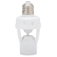 Douille de capteur de mouvement en plastique 110-220V, support de lampe infrarouge PIR à 360 degrés E27