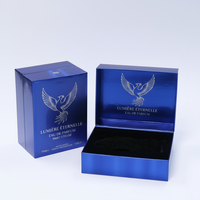 Emballage de flacon de parfum de luxe de 100 ml avec logo personnalisé, boîtes en carton rigide magnétique avec insert en mousse EVA
