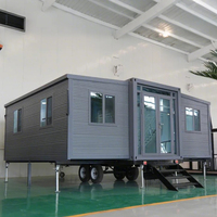 Maison conteneur modulaire pliable et extensible de haute qualité (20, 30, 40 pieds) au design moderne pour usage résidentiel, bureautique, hôtelier ou en villa