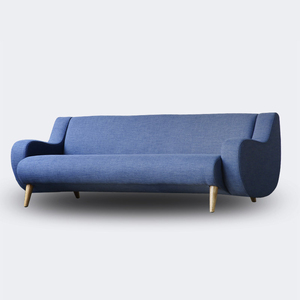 Nuevo estilo de Vida Azul tela + caucho habitación larga sofá de <span class=keywords><strong>3</strong></span> plazas - Product Image 1
