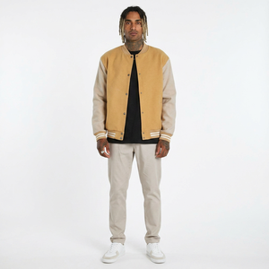 Veste universitaire unisexe élégante FINER THREADS, prix d'usine, pour logo personnalisé OEM, tissu en toile léger 100% coton - Product Image 1
