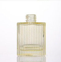 Diffuseurs de parfum de luxe carrés, bouteilles en verre 200ml 500ml, fond épais, ambre transparent, pour aromathérapie à domicile