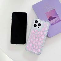 Étui de téléphone transparent en TPU antichoc avec motif léopard embossé style Ins pour 15 Pro Max 14Plus 13 12 11 7 Plus