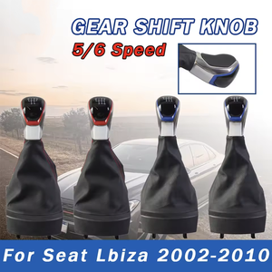 Nuevo Producto: Accesorios para Auto, Palanca de Cambios Manual de 5/6 Velocidades en Cuero para <span class=keywords><strong>SEAT</strong></span> <span class=keywords><strong>Ibiza</strong></span> 2002 2003 2004 2005 2006 2007 2008 2009 <span class=keywords><strong>2010</strong></span> - Product Image 1