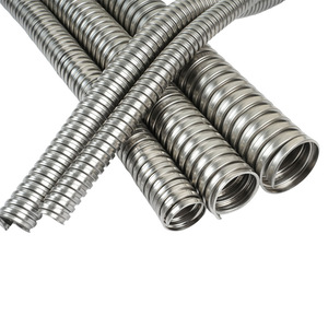 Flexible Stainless Steel Conduit 16mm Inner Diameter Corrugated For Threading Applications - Product Image 1