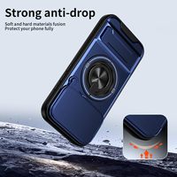 Pour iPhone 18 17 Pro Max 16 15 14 13 12 11 360 ° Étui de protection antichoc avec anneau magnétique rotatif, support pliable pour appareil photo coulissant