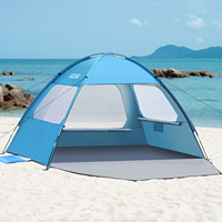 Tenda Pantai Anti Air UPF50+ Desain Luas untuk 3-4 Orang, Cocok untuk Aktivitas Luar Ruangan