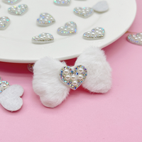 Vente en gros de strass AB 22x19mm à coudre ou à coller, décoration pour pinces à cheveux, accessoires vestimentaires, appliques en forme de cœur, patchs perlés