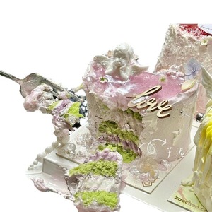 Decoraciones para Pastel del Día de San Valentín con Miel y Dulzura, Adornos Acrílicos 3D de Mariposas, Corazones de Madera, Insertos para Pastel - Product Image 3