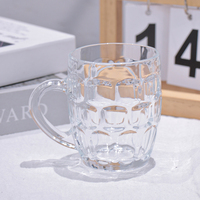 Verre à boire avec poignée, design personnalisé, logo couleur, bière, vin, jus, lait, whisky, bar, fête, mariage, maison