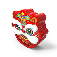Boîte de rangement en métal JYB au design Lion Dansant, prix usine, pour gâteaux de lune, biscuits, bonbons – Idéale pour les fêtes et comme coffret cadeau