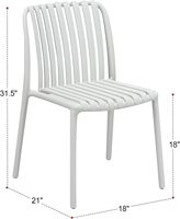 Chaises de salle à manger empilables en plastique blanc moderne, résistantes aux intempéries, pour restaurant en plein air, salle à manger, dossier haut, pour meubles de maison