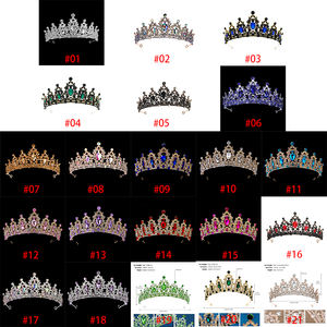 Diadèmes et Couronnes de <span class=keywords><strong>Luxe</strong></span> Scintillantes en Alliage Coloré pour Femme, Accessoires de Spectacle, Couronnes Décoratives en Cristal, Vente en Gros - Product Image 5