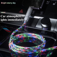 Cable USB 4 en 1 con Luz LED Fluida y Brillante, PD 100W, Carga Rápida de 27W, con Conductor de Cobre Puro para Impresora y Computadora