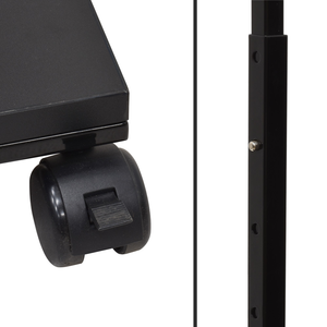 Barra de <span class=keywords><strong>Ballet</strong></span> de ropa de riel colgante único móvil de 48 pulgadas, estante de exhibición de ropa al por menor - Product Image 5