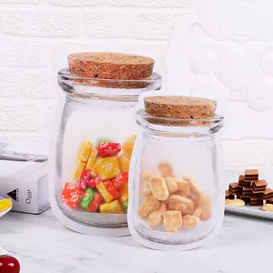 库存玻璃瓶形状设计干果米糖坚果加厚食品级250克500克袋装拉链站立式Doypack