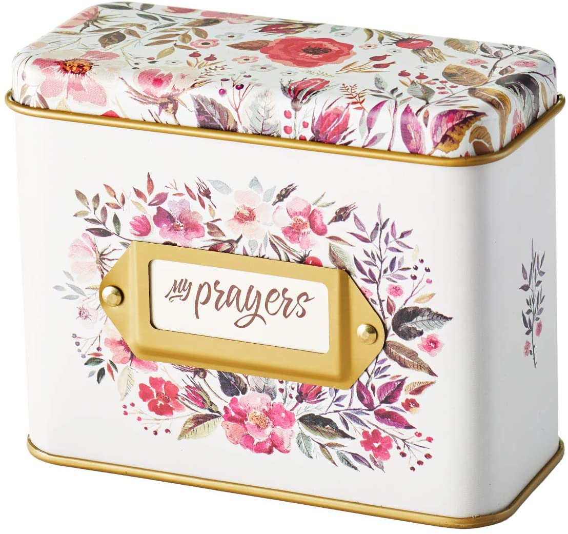 Лидер продаж, Индивидуальный размер, оптовая продажа, откидная металлическая Цветочная печать с узором, индивидуальная цветная карточка для рецепта с разделителем, жестяная коробка для рецептов