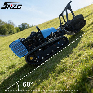 Tondeuse à gazon à braquage zéro SHANNENG, robot industriel diesel télécommandé sur chenilles pour la végétation en pente raide, nouveau modèle TANK 40 avec GPS - Product Image 3