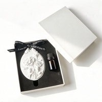 Diffuseur d'arômes Finru en pierre, fleur en porcelaine faite à la main, désodorisant suspendu pour voiture et armoire, parfum d'intérieur, huile essentielle