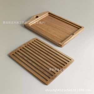 Support à pain en bambou perforé 38x24x2cm avec filtre à miettes, planche de découpe de cuisine pour toasts et sandwichs - Product Image 2