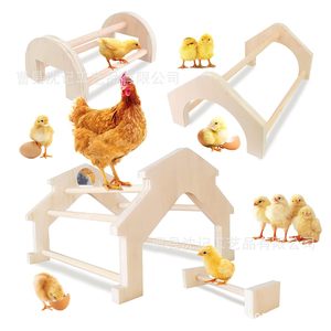 Juego de perchas de madera para pollos, soporte para pollitos, equipo de entrenamiento para gallinas, gallos, patos y gansos para exteriores - Product Image 1