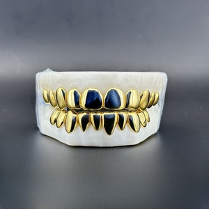 Grillz dentaires <span class=keywords><strong>en</strong></span> or, bijoux raffinés Hip Hop, plaqué or véritable, <span class=keywords><strong>argent</strong></span> sterling 925 massif, grillz dentaires à coupe profonde pour <span class=keywords><strong>les</strong></span> <span class=keywords><strong>dents</strong></span> - Product Image 2