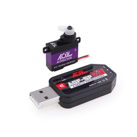 AGFRC 8mm completo CNC 7G 3KG 0.052s 8,4 V HV 15T titanio Metal Gear Mini programable Digital RC pequeño avión Robot Servo