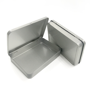 Metal Rectangular Empty Hinged Tins Box Containers Tin Box Custom Box Tin Square Can For Tea Candy