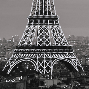 Seni Cetak Digital Bertema Menara <span class=keywords><strong>Eiffel</strong></span> dengan Lampu, Cetak di Kanvas dengan Bingkai, Berbagai Warna, 40x60cm - Product Image 4