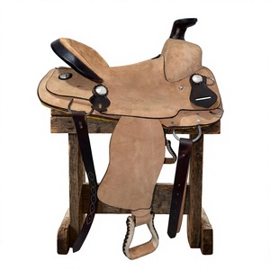 Silla de Montar Inglesa de Cuero Genuino de Color Natural Hecha en India, Súper Ventas, Alta Demanda, Transpirable, Cómoda y Duradera - Product Image 1