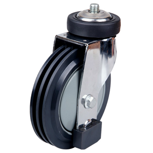 125mm Travel ator Caster Einkaufs wagen Rad 2 Schüssel Pu Swivel Rolltreppe Caster - Product Image 4