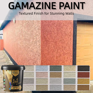 Vente en gros directe usine : Peinture Gamazine personnalisée, revêtement mural texturé effet pierre OEM pour distributeurs résidentiels et commerciaux - Product Image 1