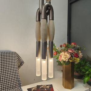 Entièrement en cuivre américain rétro salon chambre lampe de chevet moderne wabi-sabi style hôtel projet cheval <span class=keywords><strong>lustre</strong></span> en crin - Product Image 4