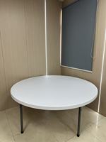 Table de banquet carrée pliable en HDPE blanc simple, tables pliantes économiques pour mariages et fêtes, faible MOQ