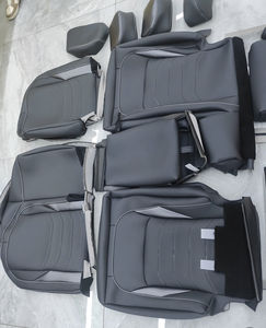 Fundas de Asiento de Coche Personalizadas de Cuero Sintético y Gamuza para 5 Plazas para Volkswagen Golf, <span class=keywords><strong>VW</strong></span> Golf, Caddy, Passat B8, Transporter <span class=keywords><strong>T5</strong></span>, Polo T4 - Product Image 1