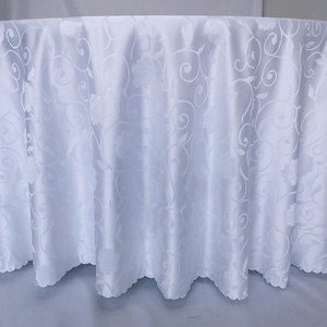 Wasbare polyester ronde bruiloftstafelkleed voor buffettafel - Product Image 3