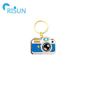 Hiçbir Minimum toptan karikatür kamera yumuşak Ename anahtarlık Llavero özel Logo Vintage çocuklar renkli kamera anahtarlıklar ses anahtarlık - Product Image 2