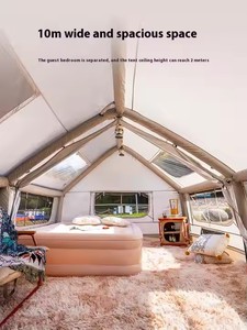 Lều cắm trại tự bung hoàn toàn tự động, không gian rộng, hai phòng ngủ, một phòng khách, chất liệu PVC chống thấm, sợi thủy tinh, dùng ngoài trời, cắm trại qua đêm - Product Image 5